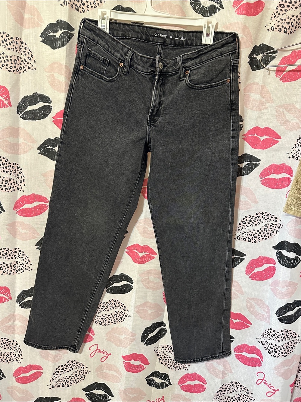 Old Navy Black Cropped High-Rise Slim Jeans